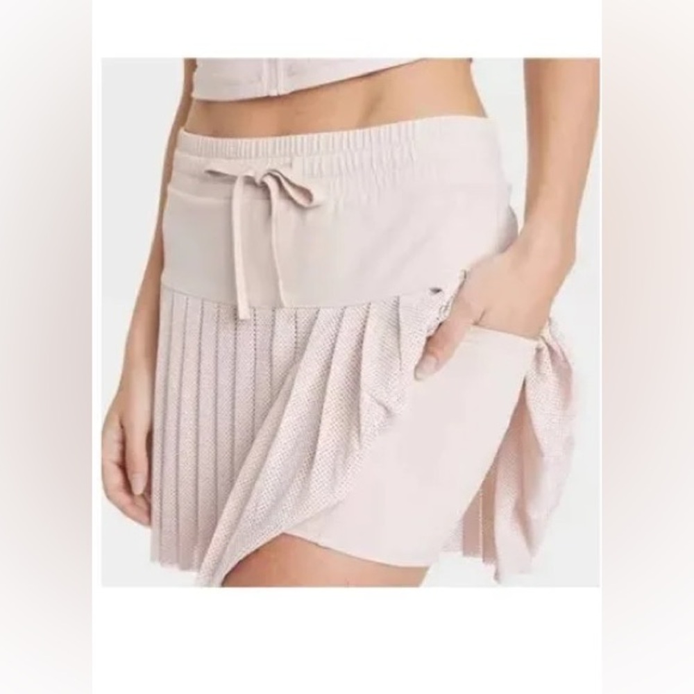 JoyLab Neutral Beige High-Rise Active Skirt Skort with Shorts - Tenniscore 🎾